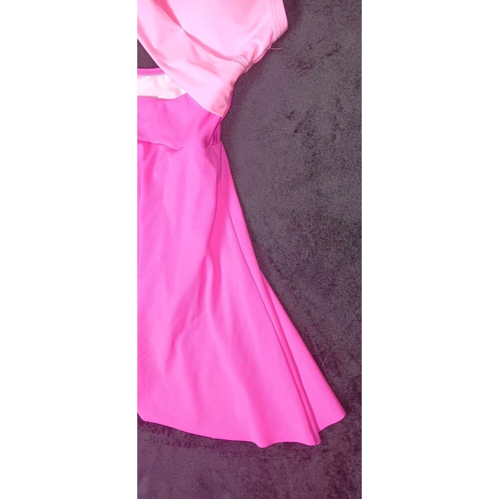 NWT! B2Prity Cutout OnePiece Swimdress Swimsuit XL Pink Colorblock Tummy Control - Picture 6 of 12